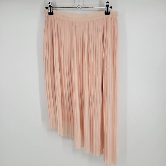 ZARA Pleated Asymmetrical Modi Skirt in Pink Size M - Picture 6 of 8
